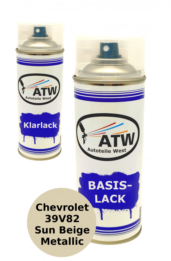 Autolack für Chevrolet 39V82 Sun Beige Metallic +400ml Klarlack Set